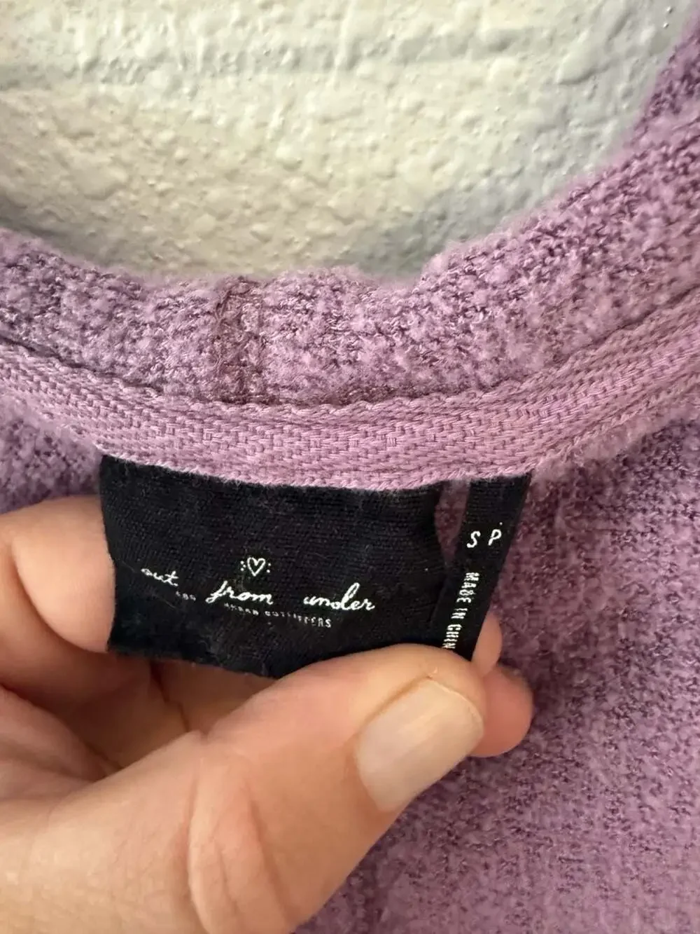 Out From Under Urban Outfitters Purple Hooded Cardigan Size Small